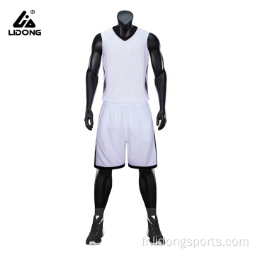 Ensemble d&#39;uniformes de basket-ball vierge personnalisés OEM à vendre